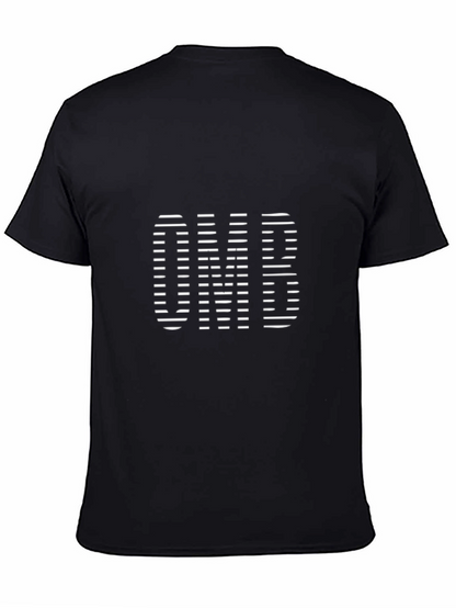 Camiseta Negra OMB con Diseño Lineal