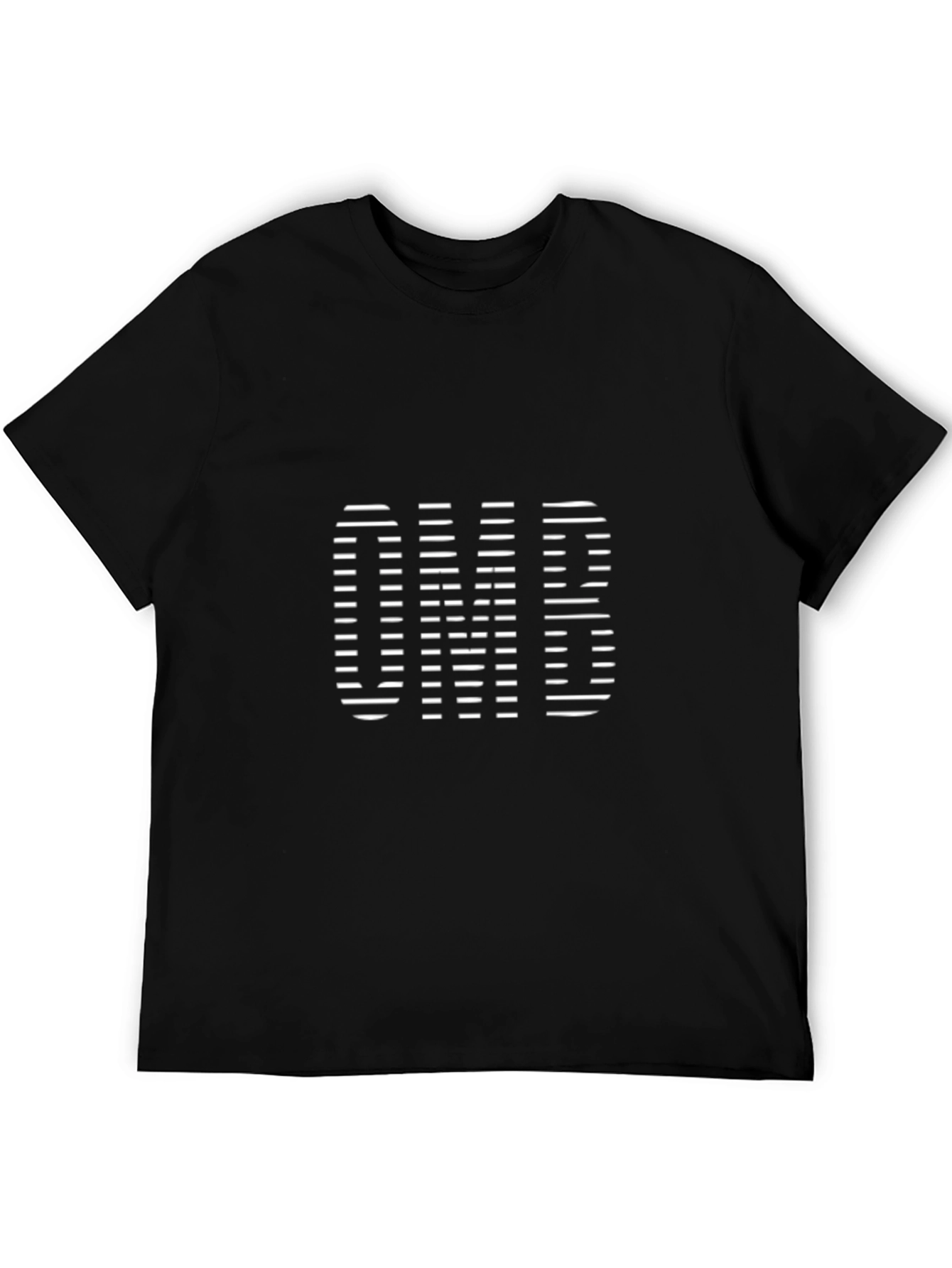Camiseta Negra OMB con Diseño Lineal