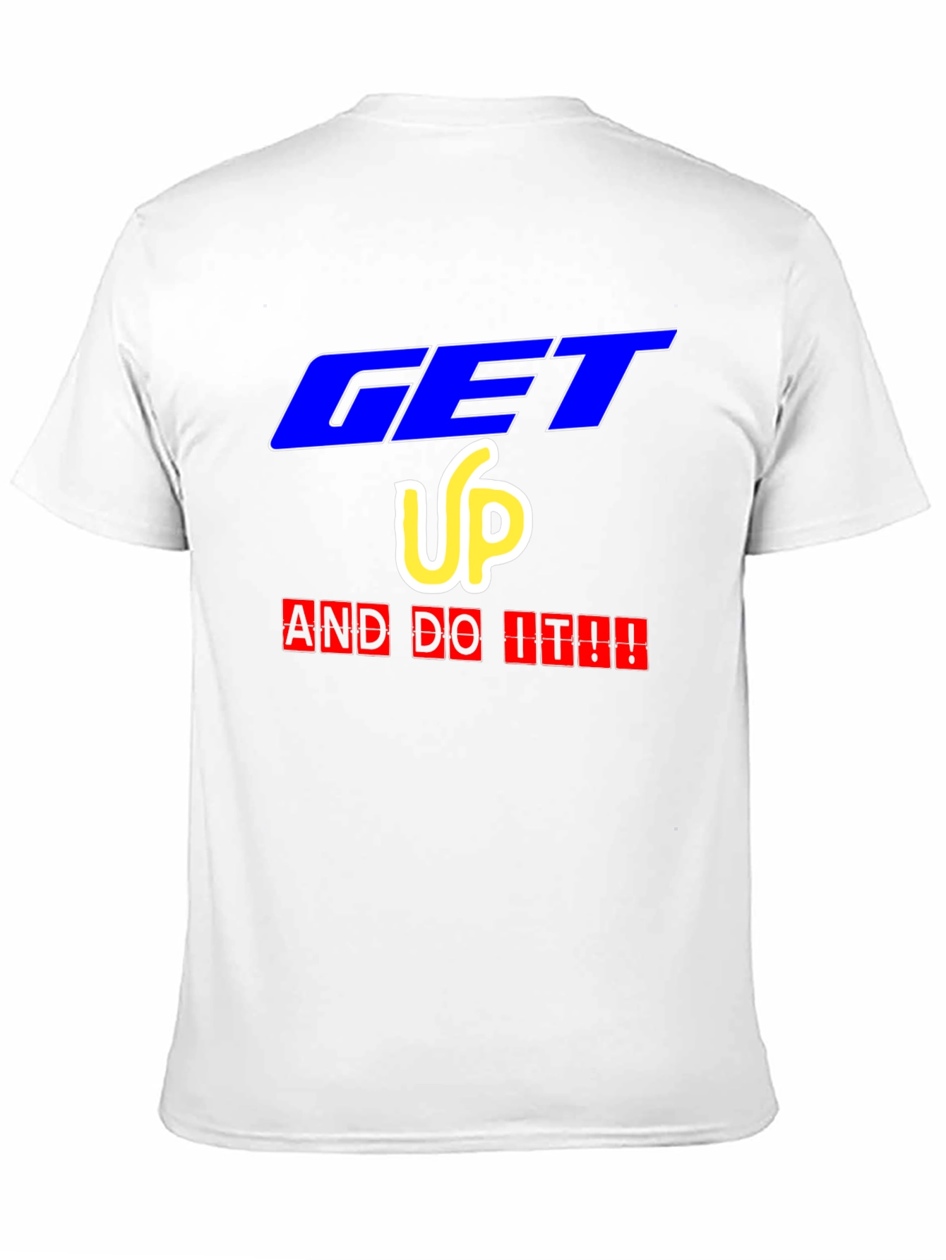 Camiseta Negra Motivacional Get Up And Do It!!