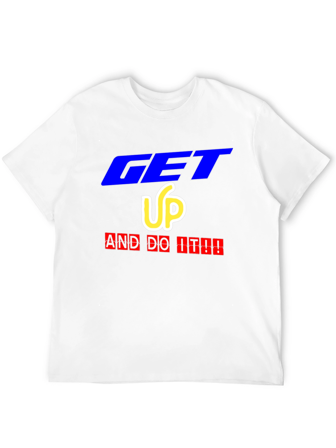 Camiseta Negra Motivacional Get Up And Do It!!