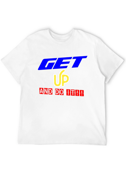 Camiseta Negra Motivacional Get Up And Do It!!