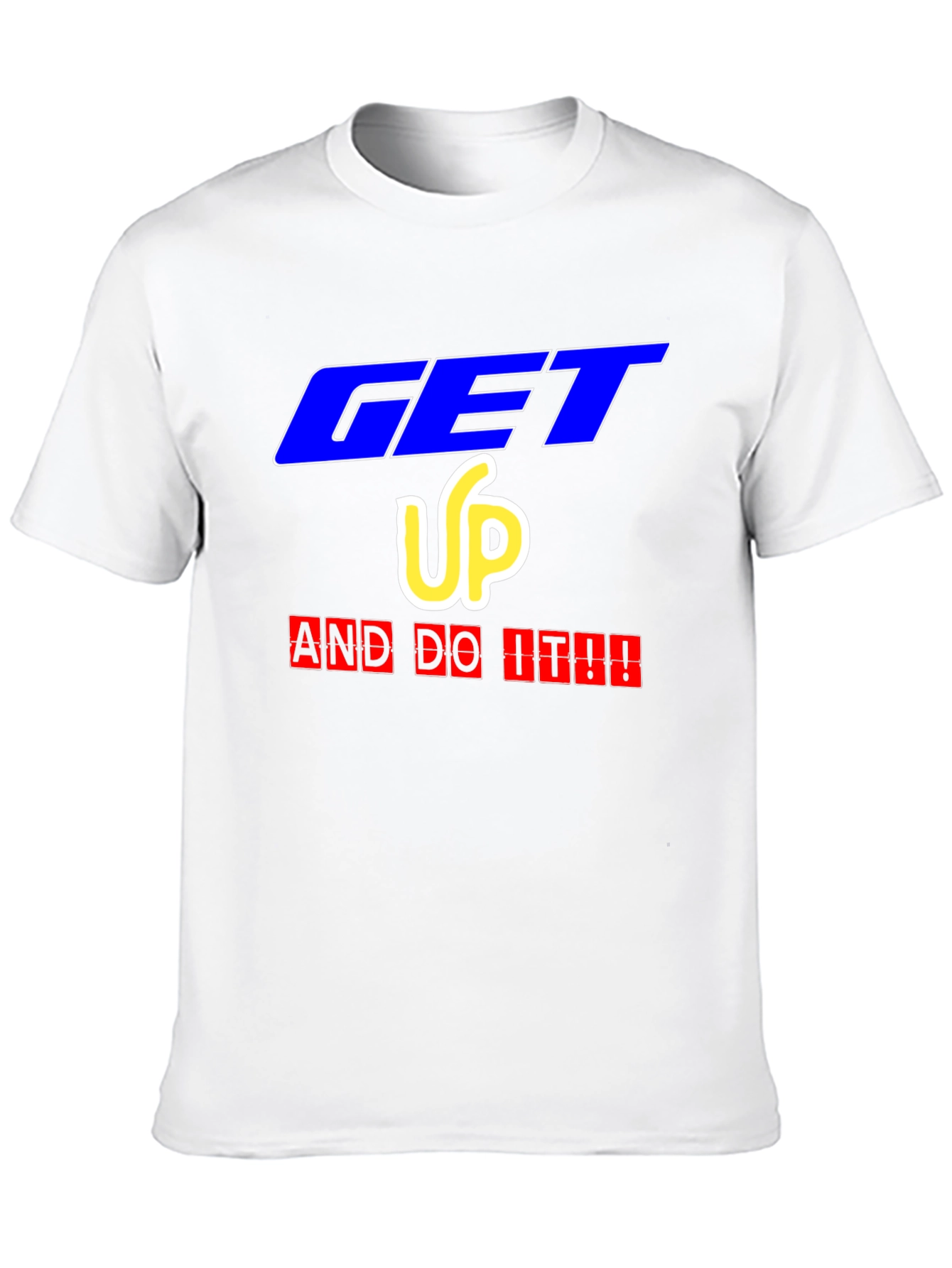 Camiseta Negra Motivacional Get Up And Do It!!