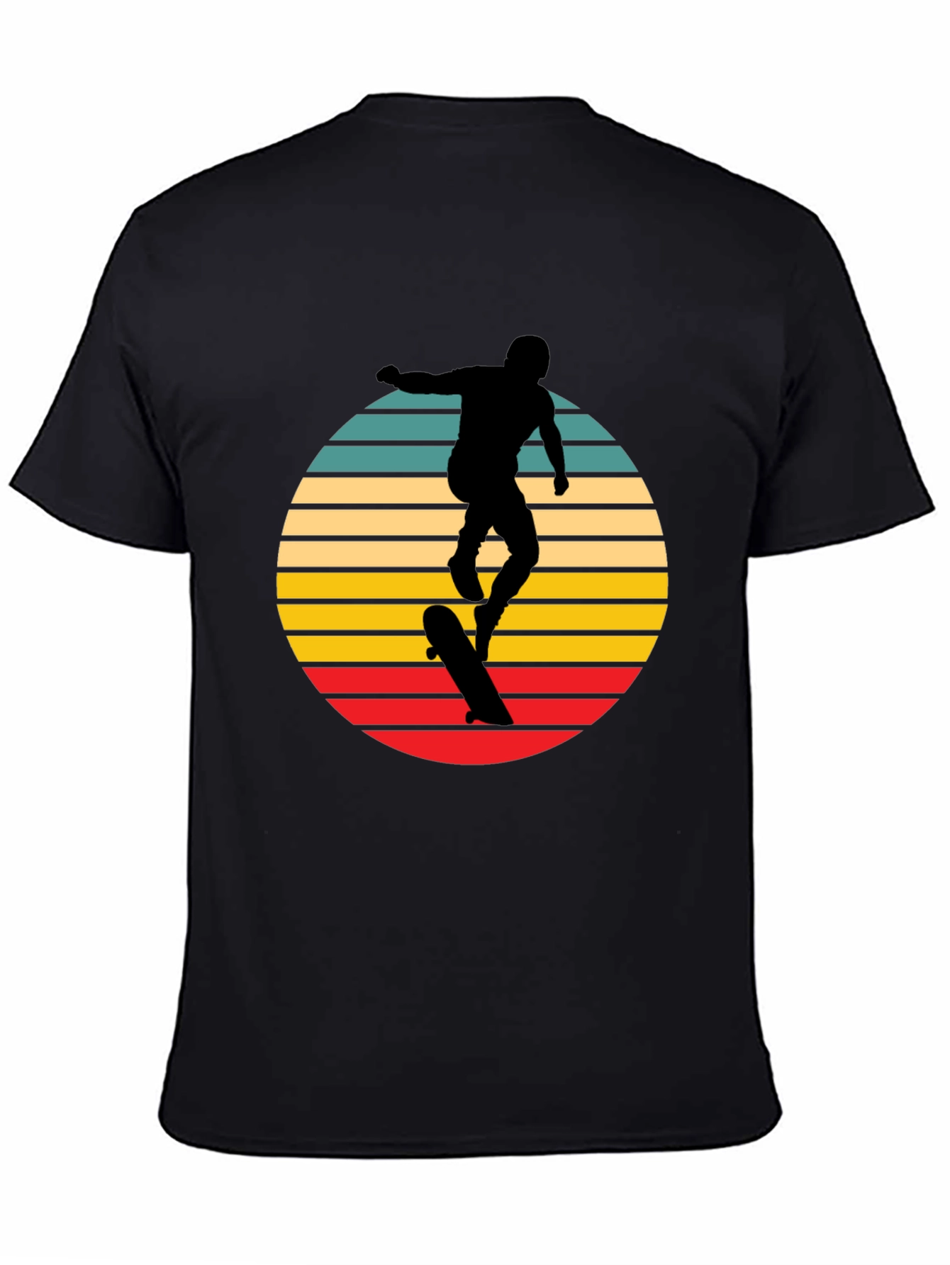 Camiseta Negra Retro Skater