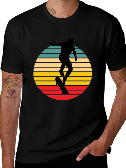 Camiseta Negra Retro Skater