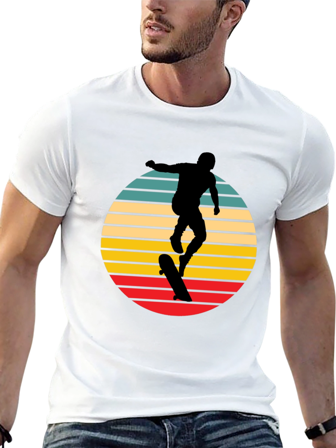 Camiseta Negra Retro Skater