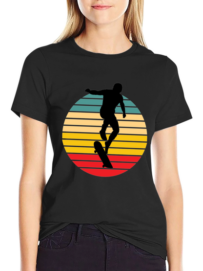 Camiseta Negra Retro Skater