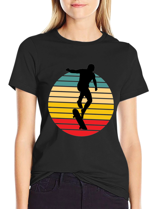 Camiseta Negra Retro Skater
