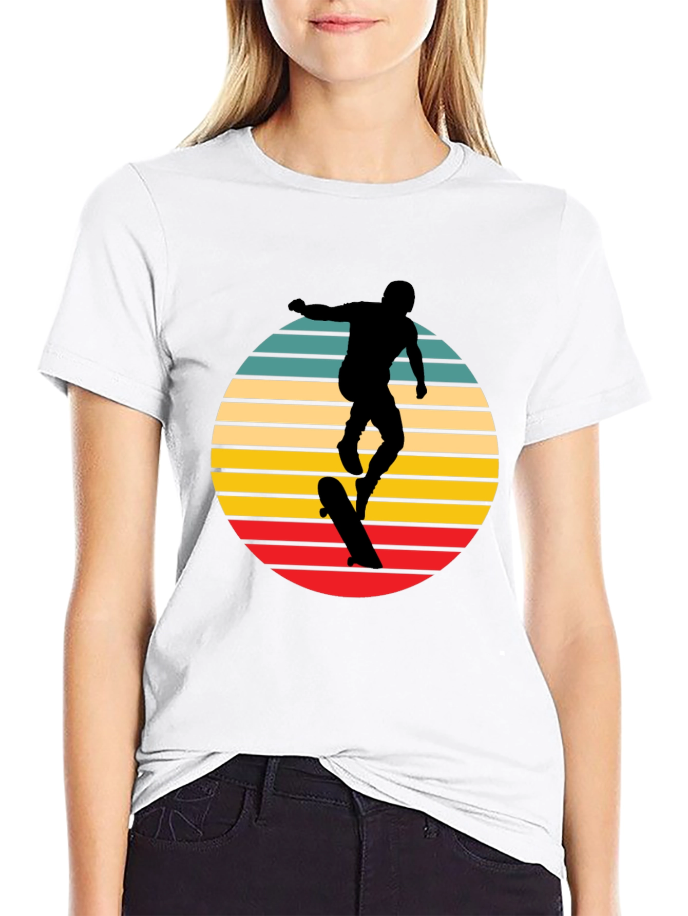 Camiseta Negra Retro Skater