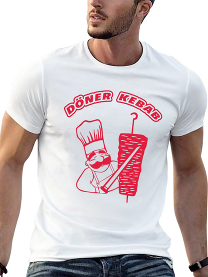 Camiseta Negra con Diseño de Doner Kebab