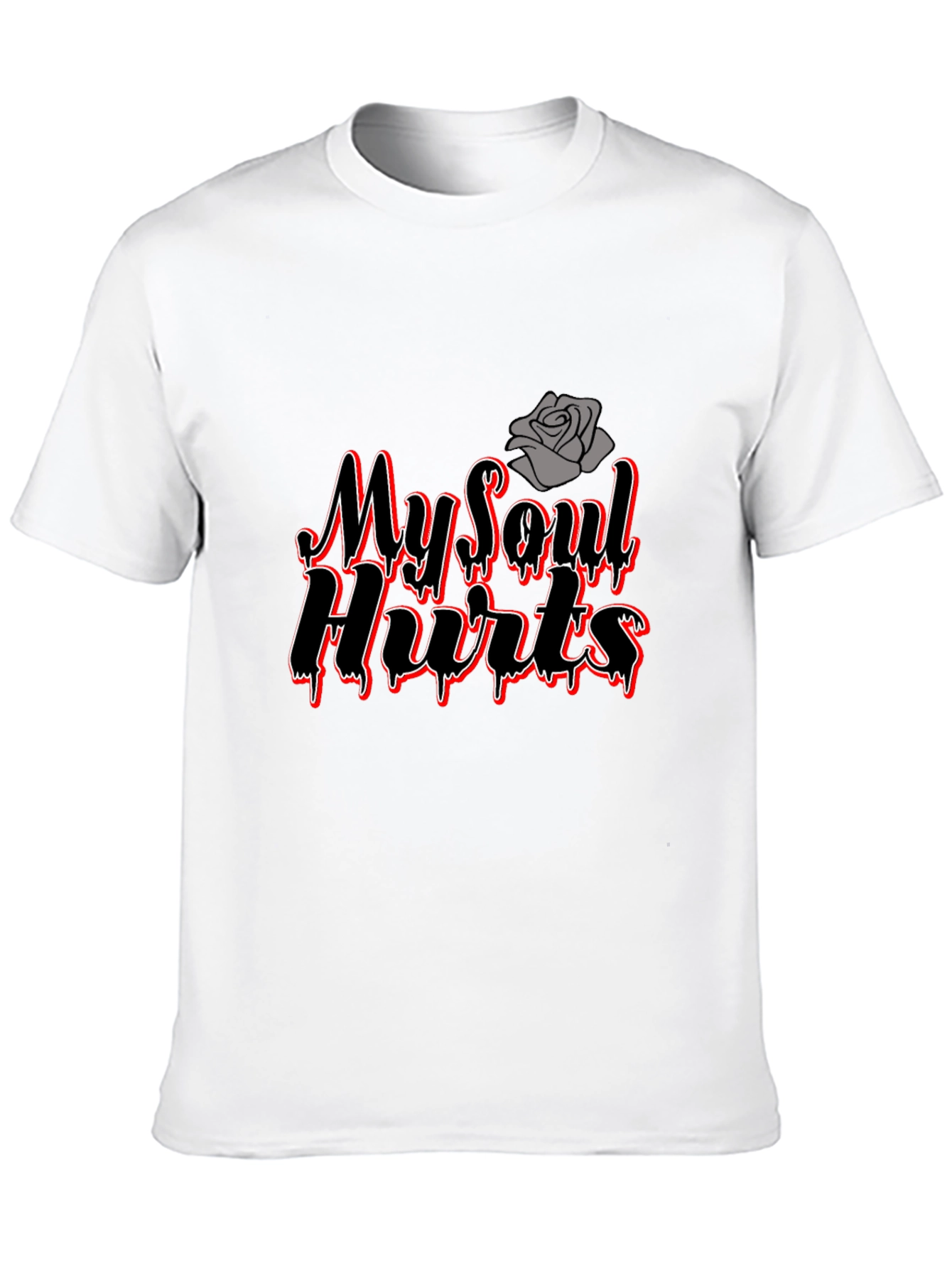 Camiseta Negra My Soul Hurts con Diseño Gótico