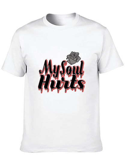 Camiseta Negra My Soul Hurts con Diseño Gótico