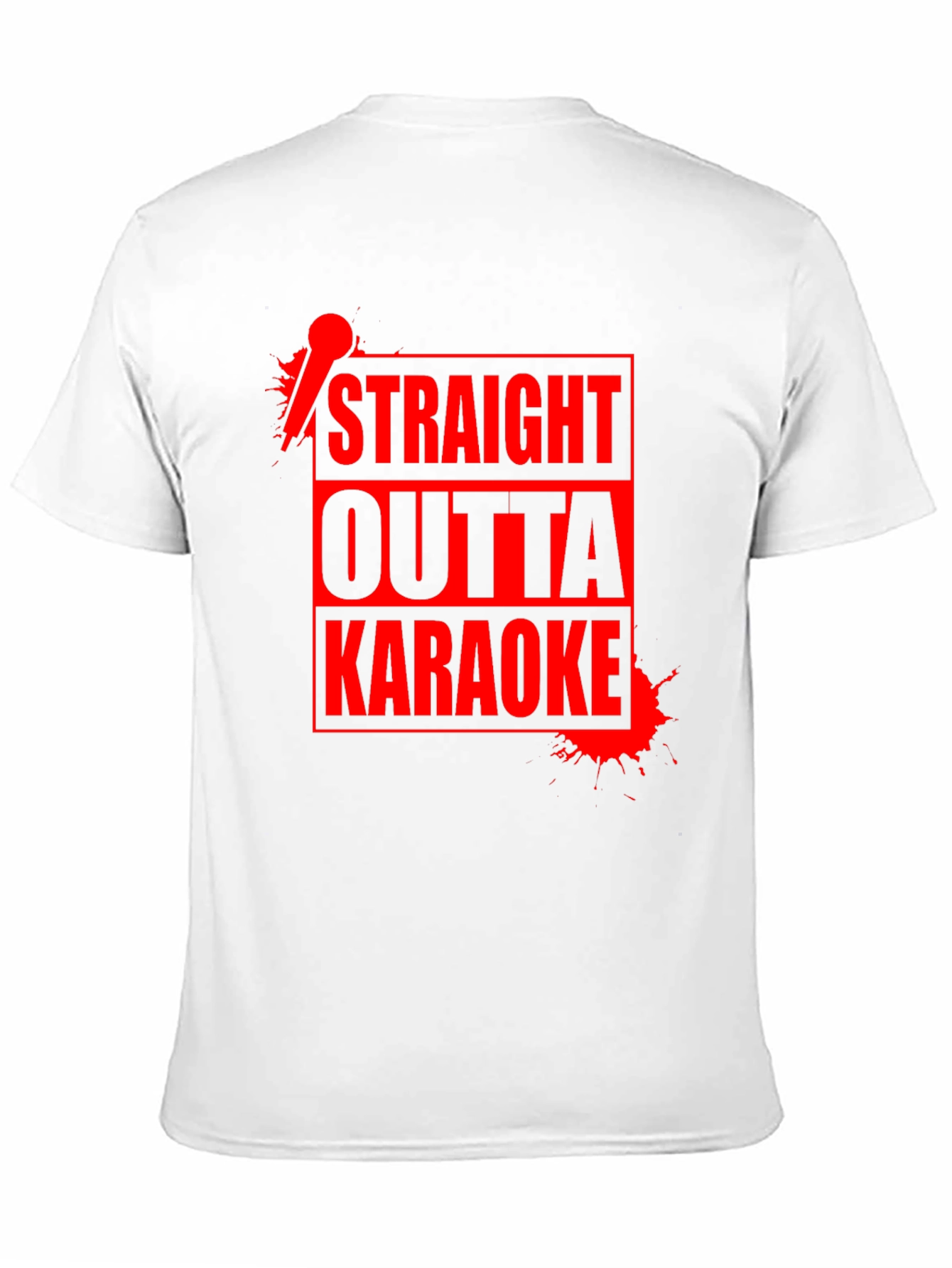 Camiseta Negra Straight Outta Karaoke para Hombre