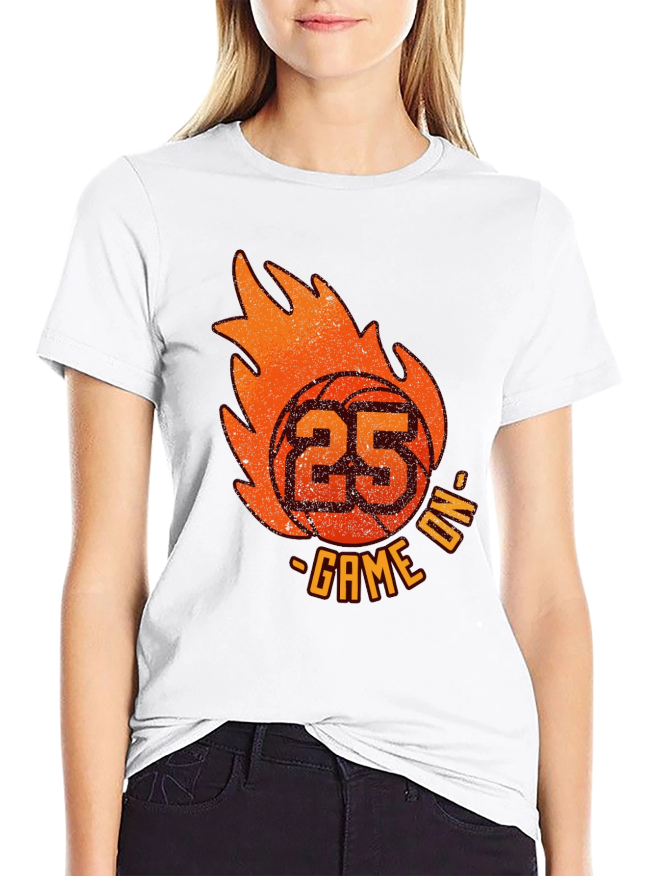 Camiseta Negra Baloncesto Game On 25