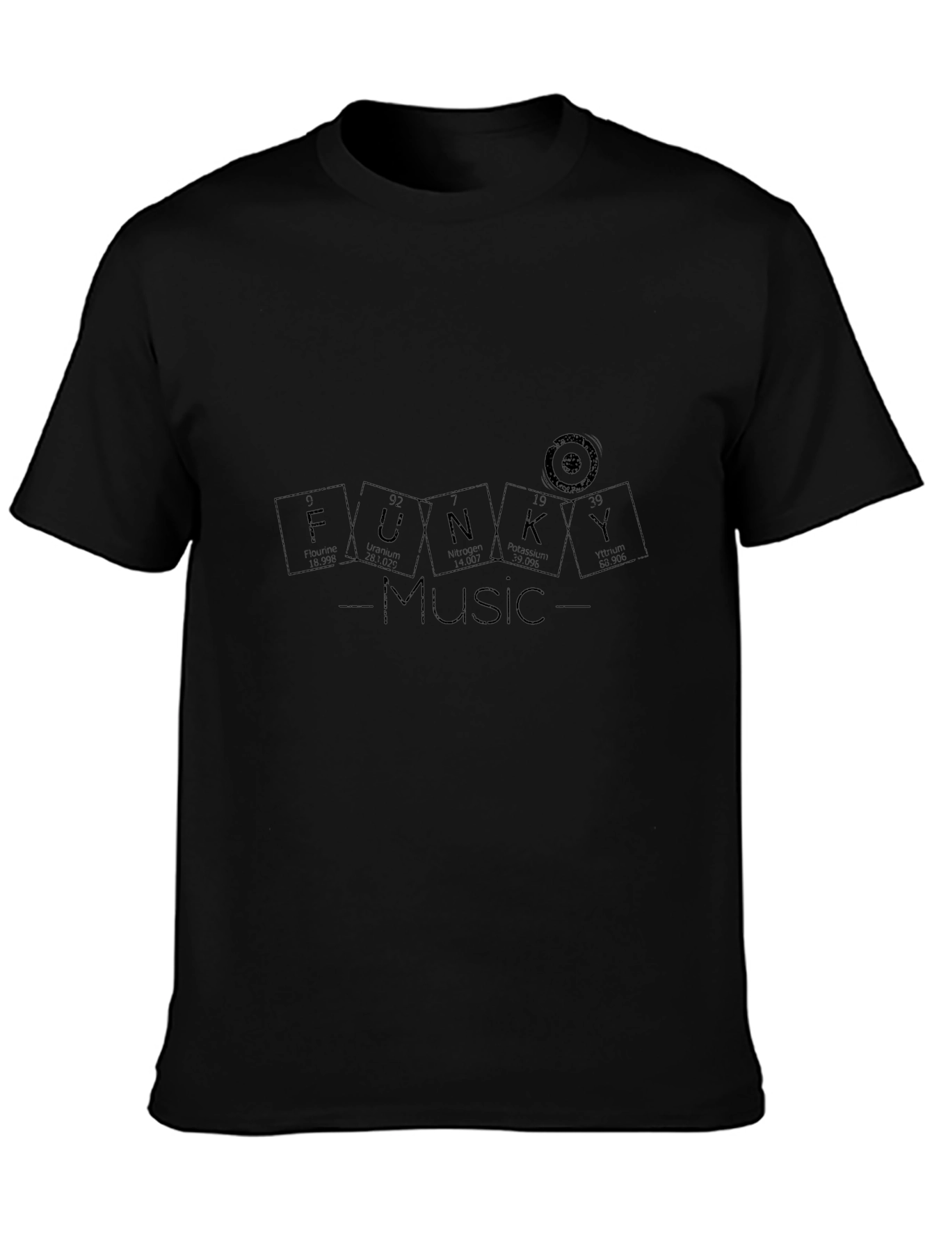 Camiseta Negra Funky Music para Hombre