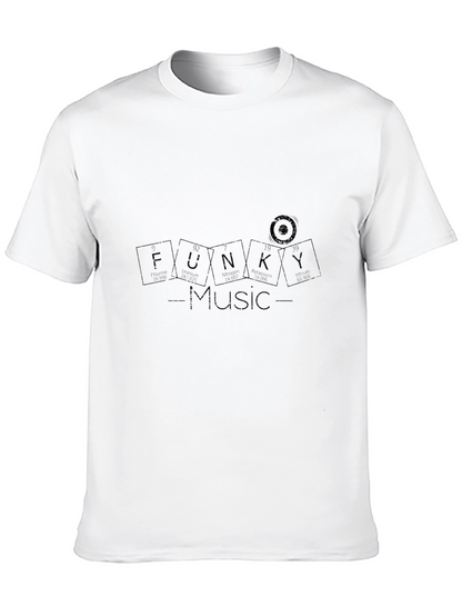 Camiseta Negra Funky Music para Hombre
