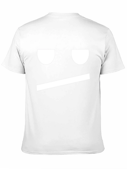 Camiseta Negra Meh Cara Expresión Gráfica Divertida Hombre