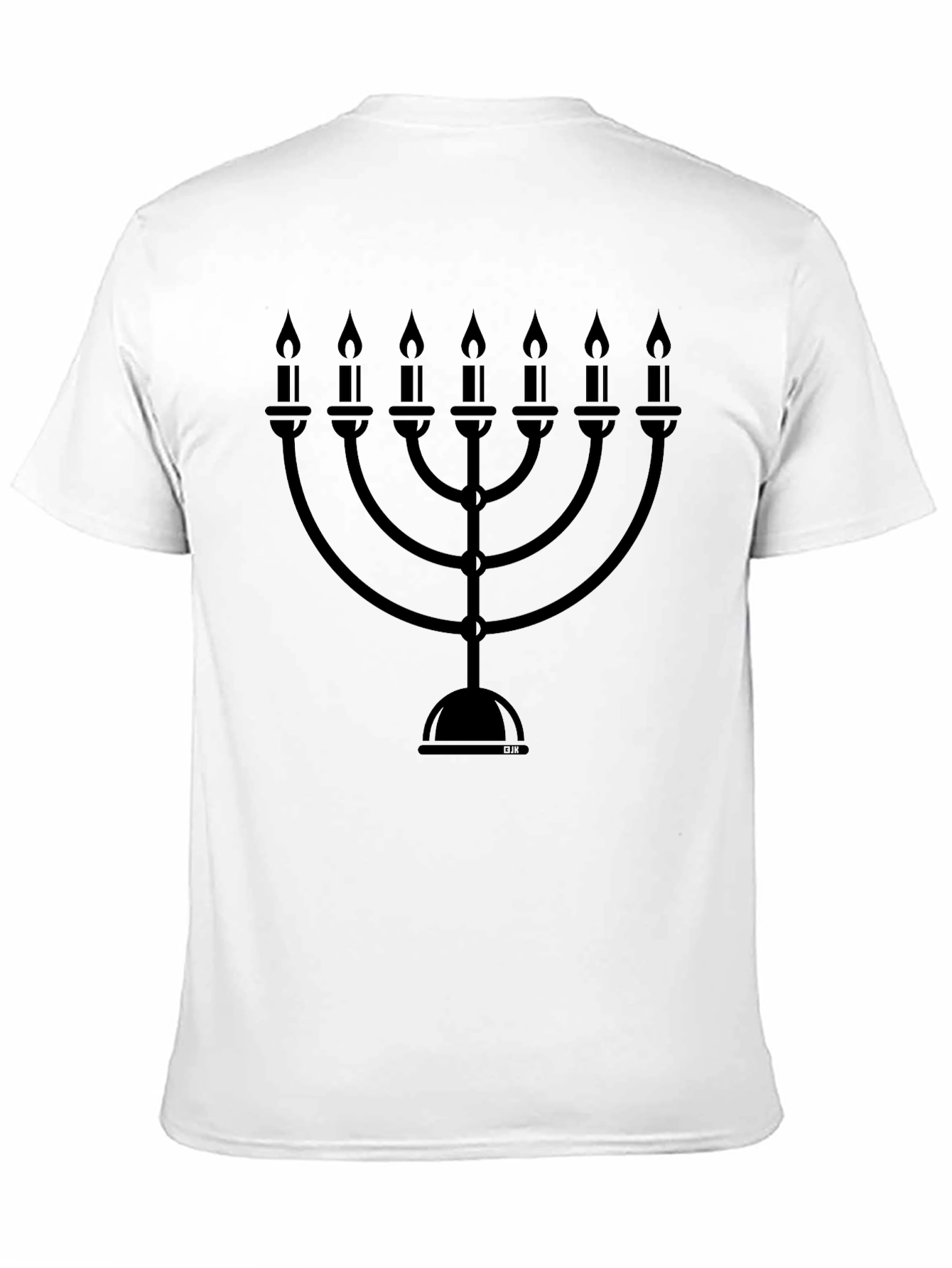Camiseta Negra con Menorá Judía