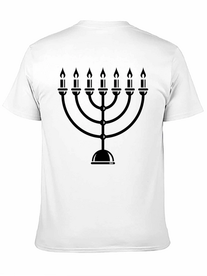Camiseta Negra con Menorá Judía