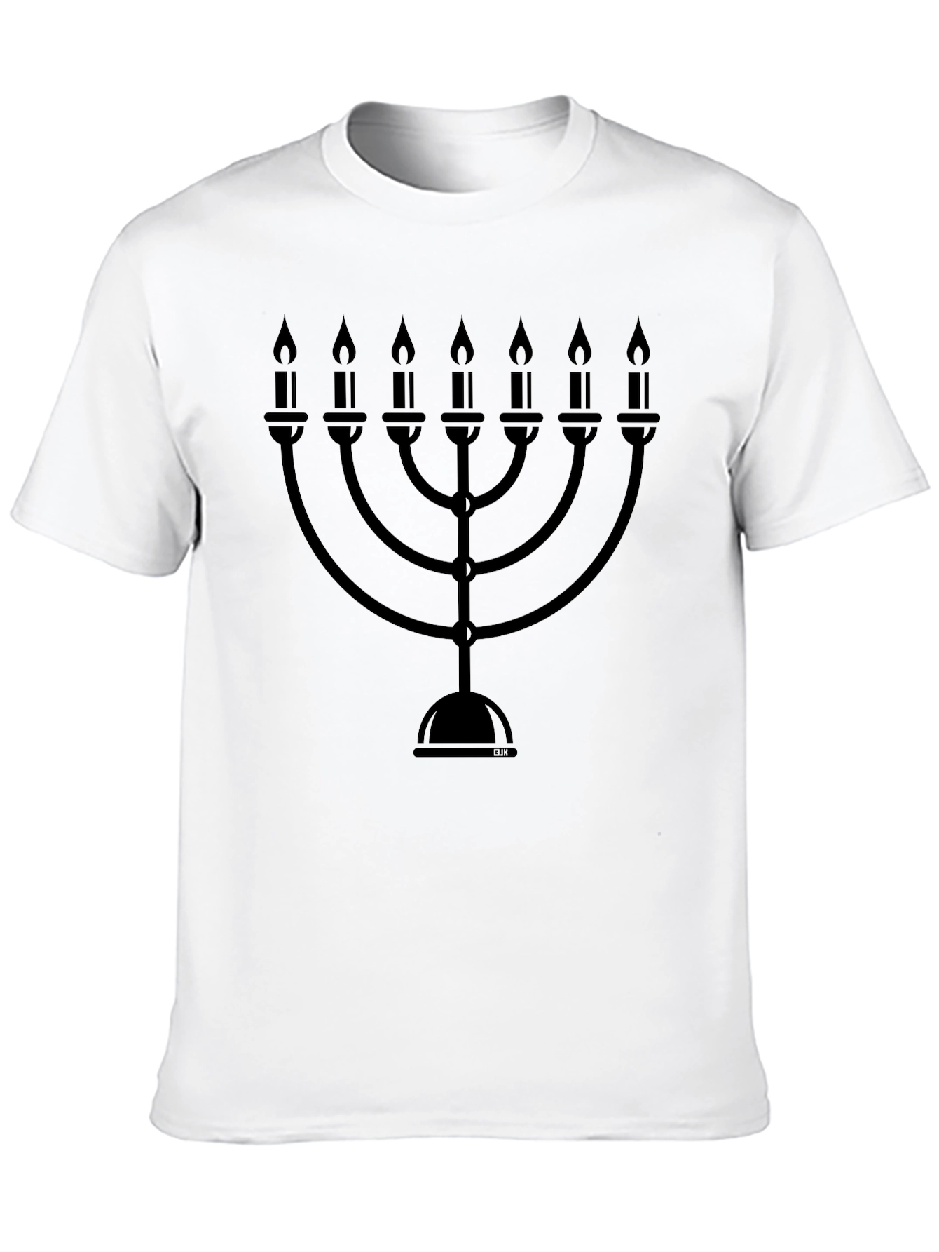 Camiseta Negra con Menorá Judía