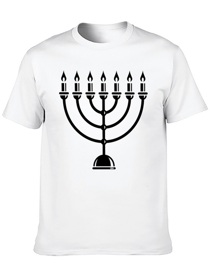Camiseta Negra con Menorá Judía