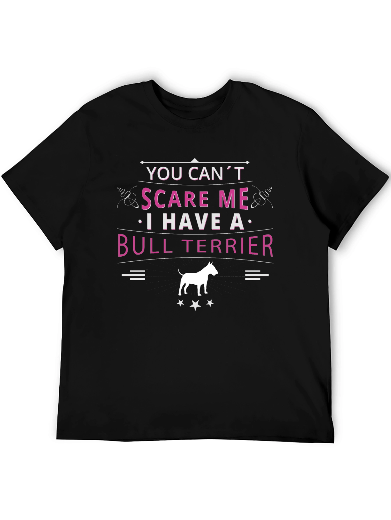 Camiseta Negra Bull Terrier - No Me Asustas