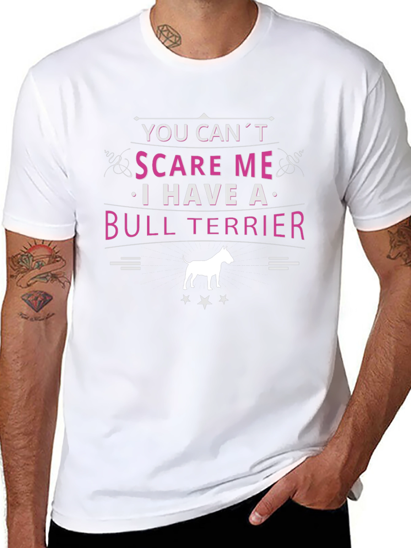 Camiseta Negra Bull Terrier - No Me Asustas