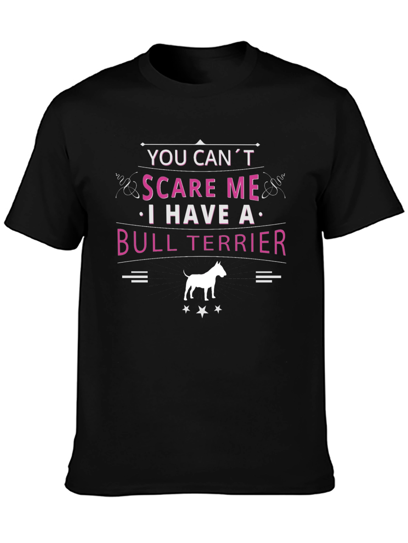 Camiseta Negra Bull Terrier - No Me Asustas