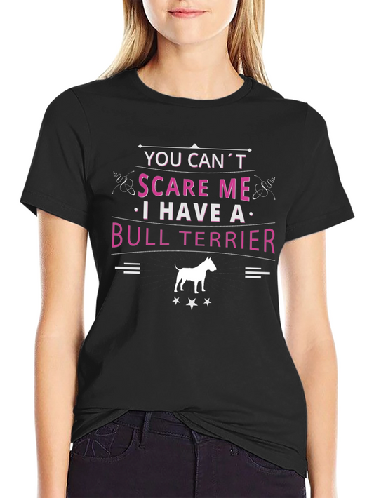 Camiseta Negra Bull Terrier - No Me Asustas
