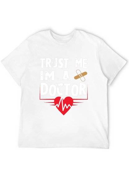 Camiseta Negra Confía en mí soy doctor