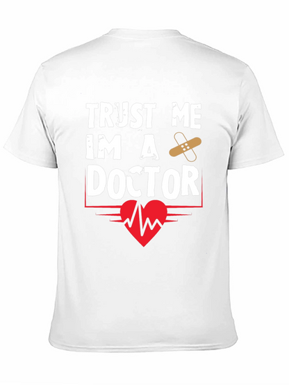 Camiseta Negra Confía en mí soy doctor