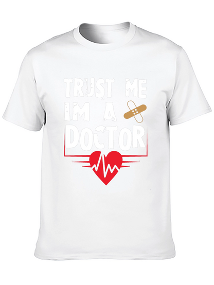 Camiseta Negra Confía en mí soy doctor