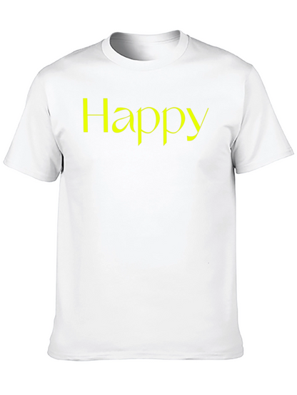 Camiseta Negra Happy para Hombre
