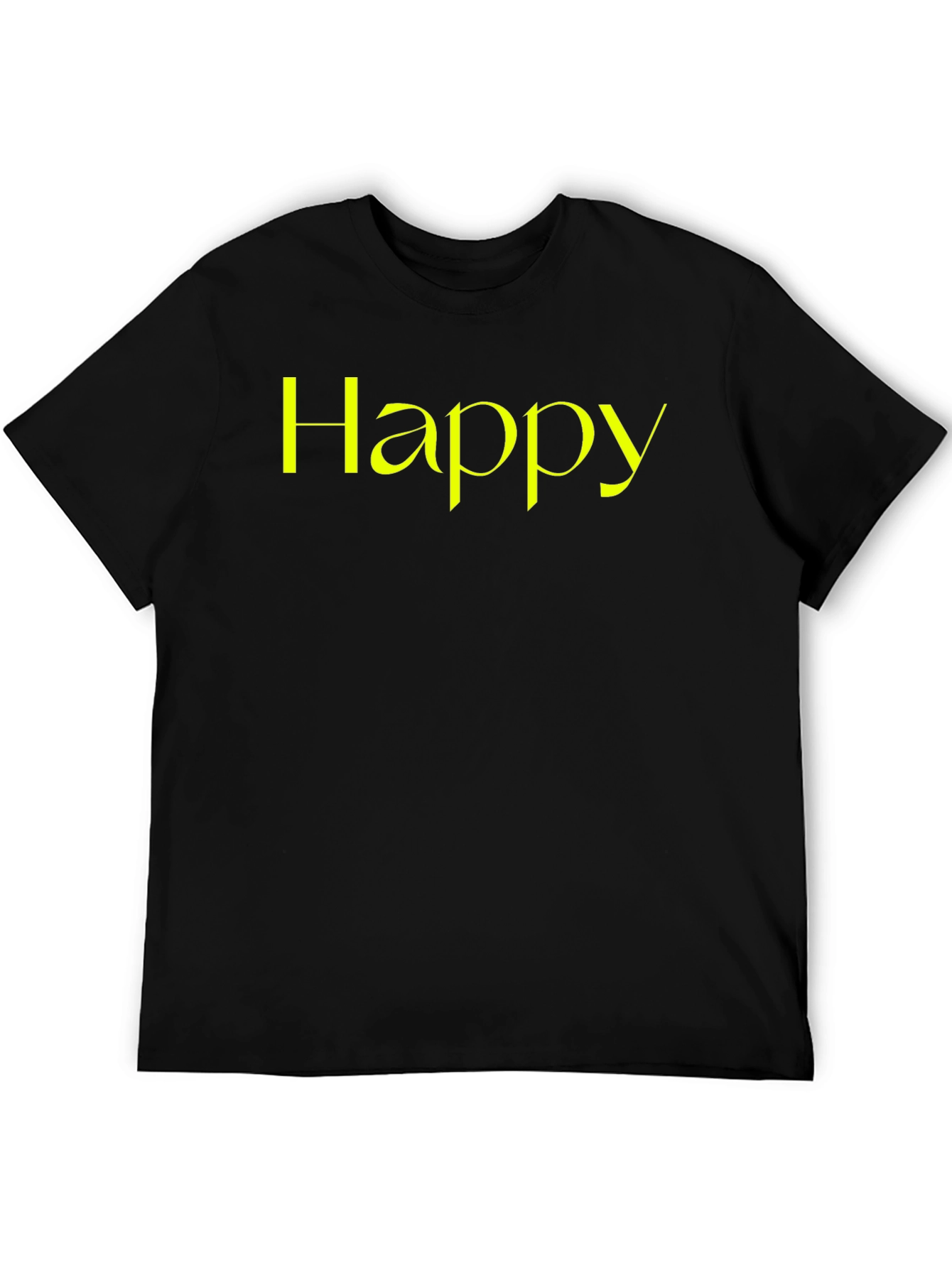 Camiseta Negra Happy para Hombre