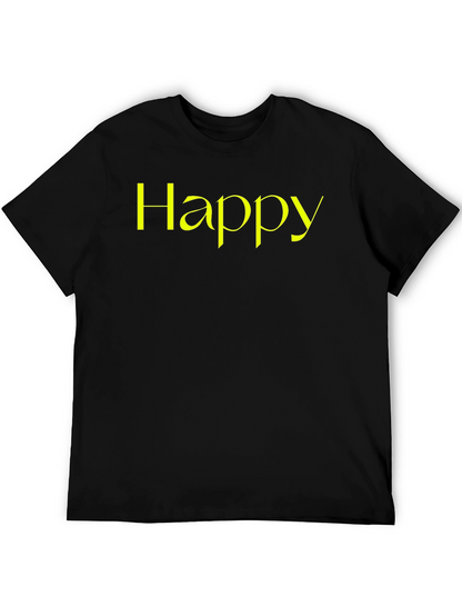 Camiseta Negra Happy para Hombre