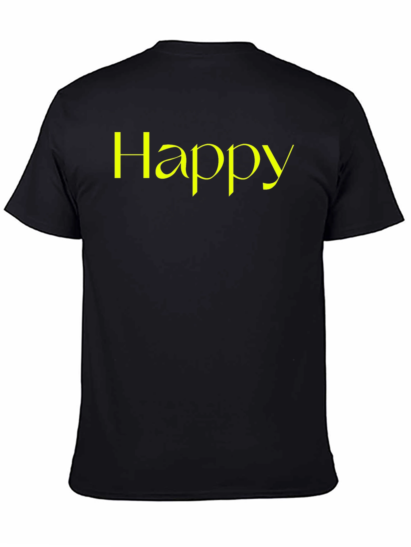 Camiseta Negra Happy para Hombre