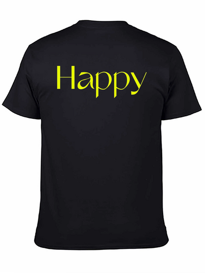 Camiseta Negra Happy para Hombre