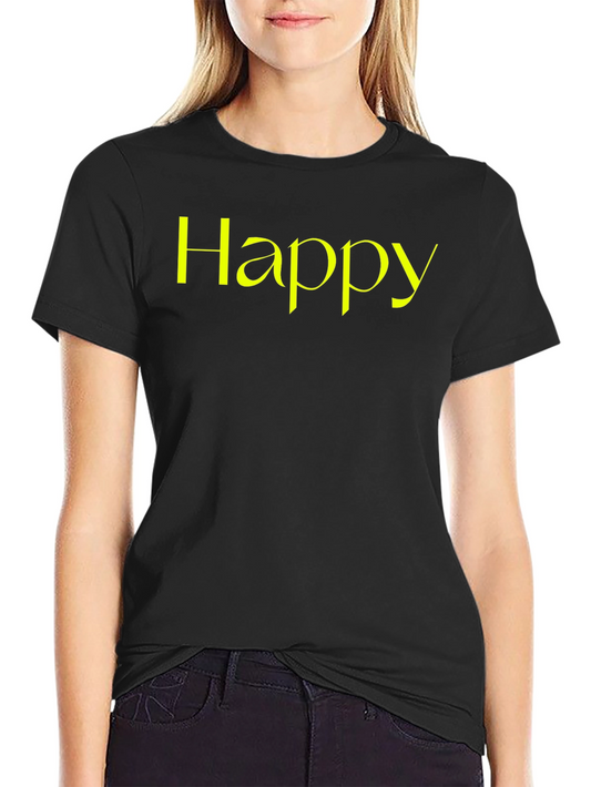 Camiseta Negra Happy para Hombre