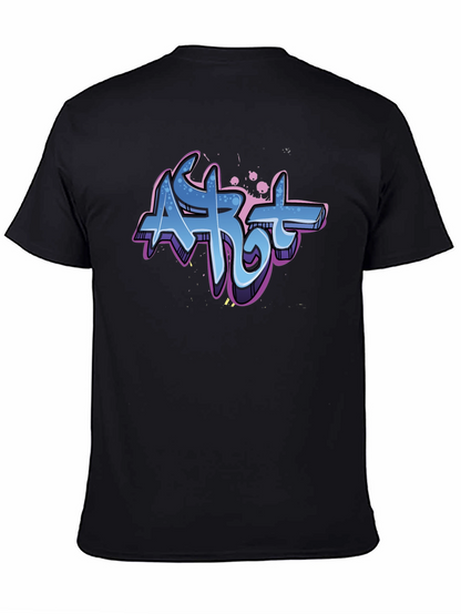 Camiseta Negra con Diseño Graffiti Art