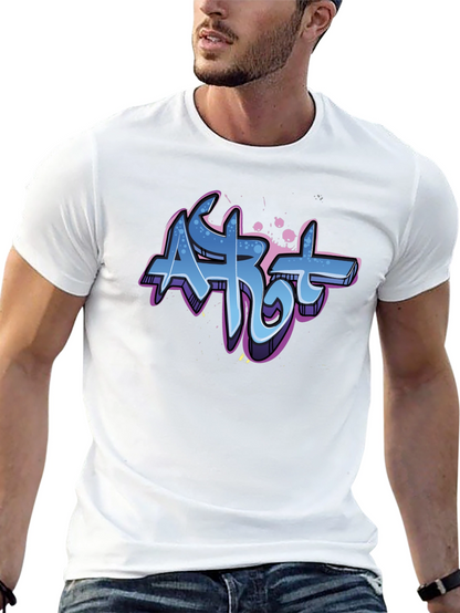 Camiseta Negra con Diseño Graffiti Art