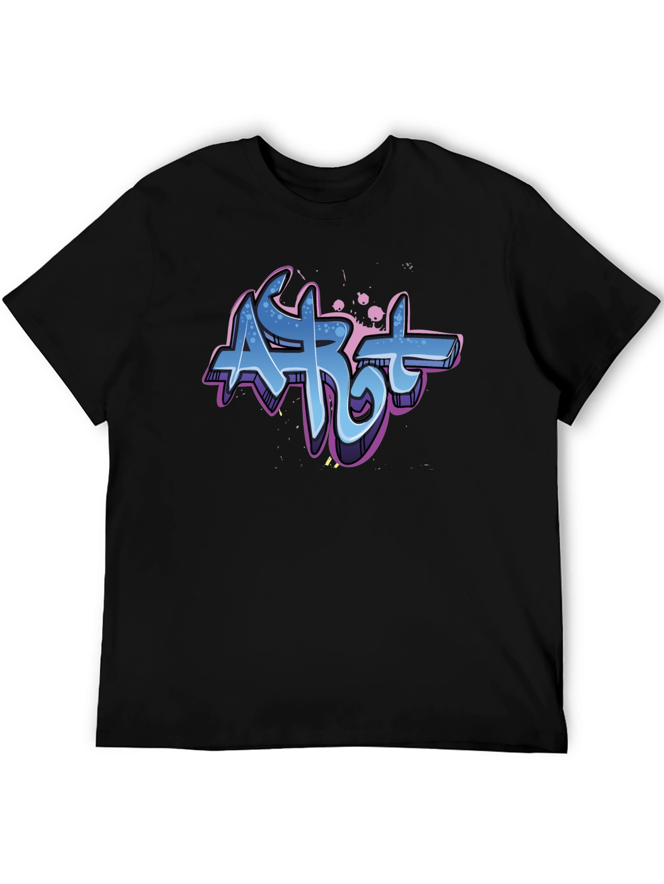 Camiseta Negra con Diseño Graffiti Art