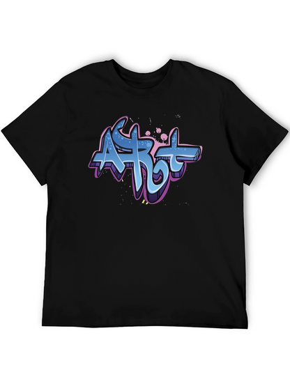 Camiseta Negra con Diseño Graffiti Art