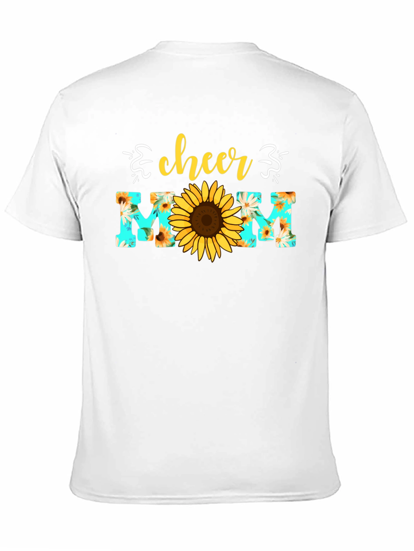 Camiseta Cheer Mom con Girasol - Diseño Floral