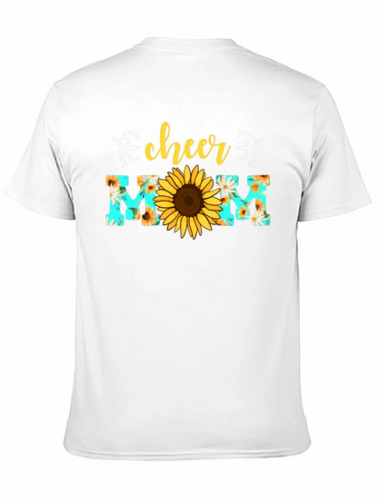 Camiseta Cheer Mom con Girasol - Diseño Floral