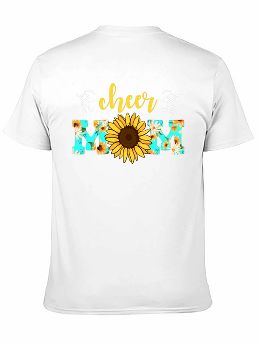Camiseta Cheer Mom con Girasol - Diseño Floral