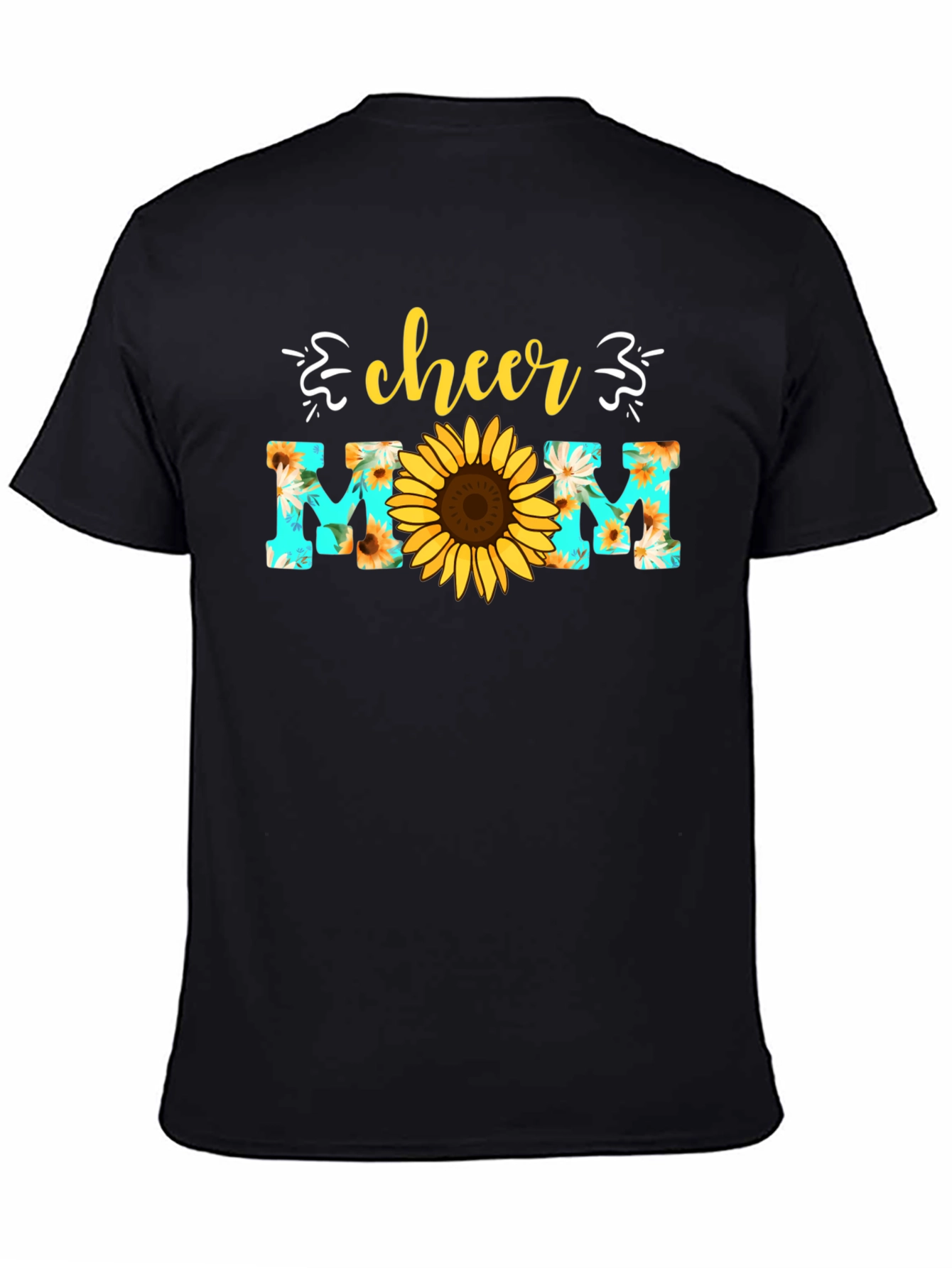 Camiseta Cheer Mom con Girasol - Diseño Floral