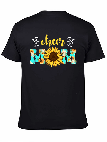 Camiseta Cheer Mom con Girasol - Diseño Floral