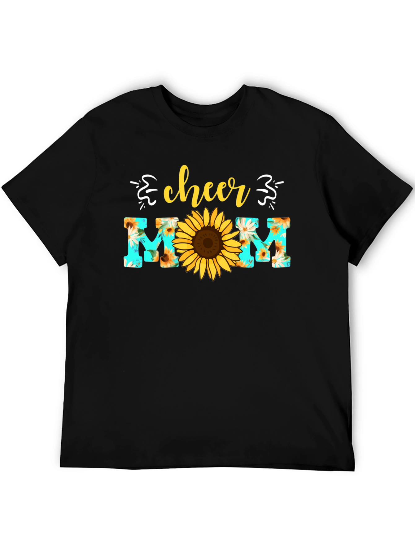 Camiseta Cheer Mom con Girasol - Diseño Floral