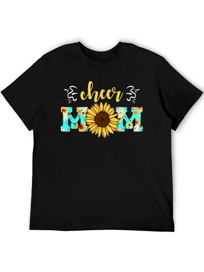 Camiseta Cheer Mom con Girasol - Diseño Floral