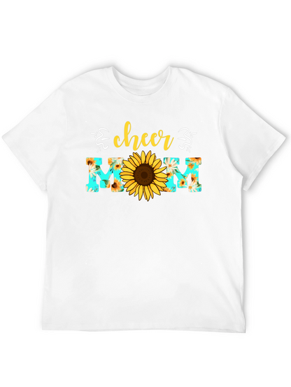 Camiseta Cheer Mom con Girasol - Diseño Floral