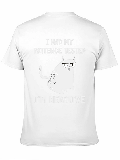 Camiseta divertida: Paciencia probada ¡Soy negativo!